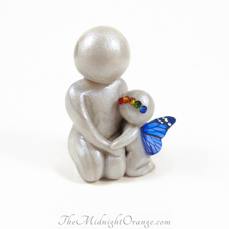 Remembrance Gift for Siblings customizable child loss keepsake with your choice of wings and children's ages image 4