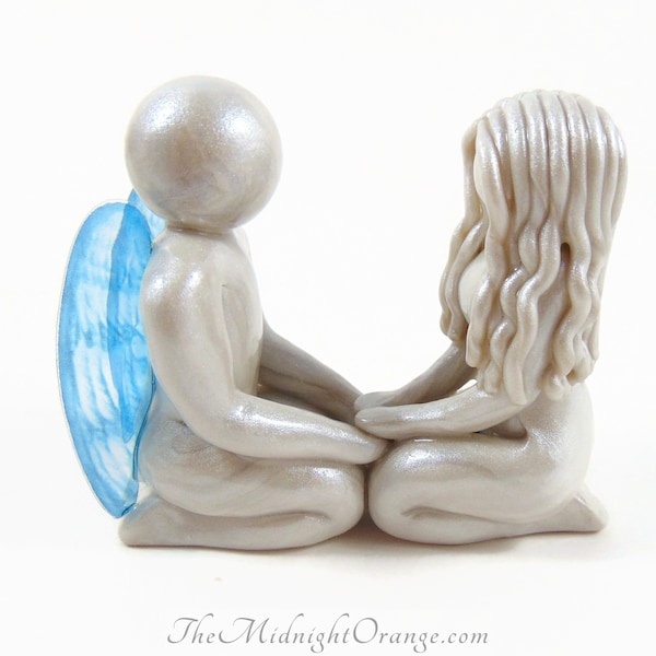 Bereavement Statue for Loss of Loved One - personalized clay sculpture by The Midnight Orange