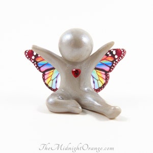 Joyous Heart Baby Angel memorial sculpture with your choice of wings - baby and child loss  keepsake by The Midnight Orange