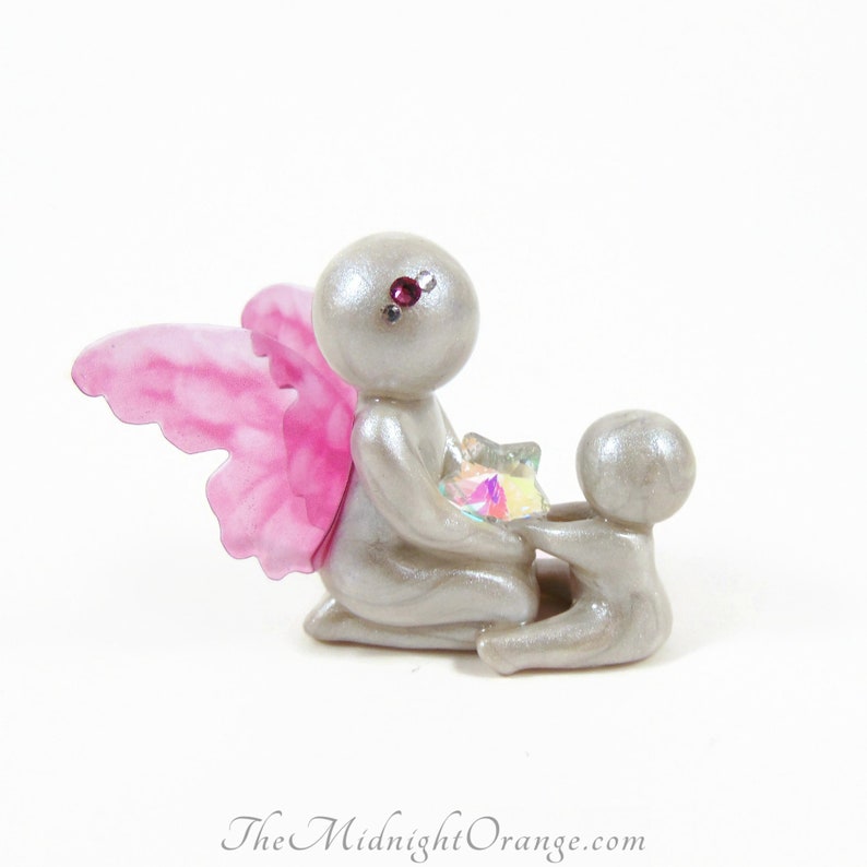 I Have A Sibling In Heaven angel brother or sister sculpture made to order in any wing color image 1