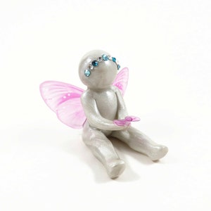 Remembrance Gift for Baby and Child Loss clay angel baby butterfly sculpture Go Tell My Family I'm Okay made to order image 6