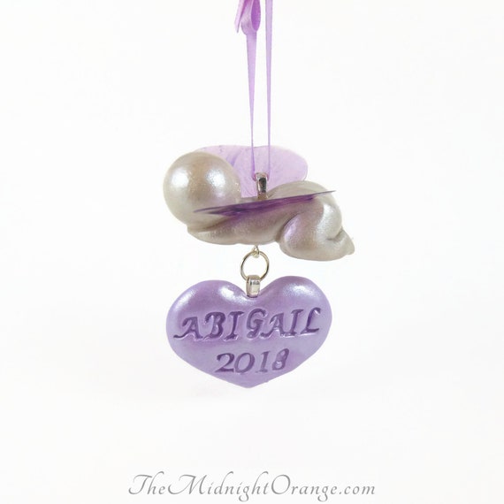 personalized baby angel ornament