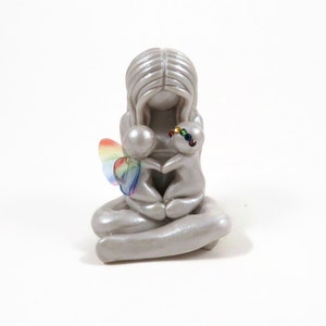 Mother with Angel & Rainbow Babies Keepsake - Memorial Sculpture