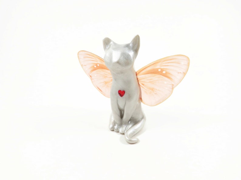 Custom Cat Sculpture pet loss memorial gift by The Midnight Orange personalized figurine for loss of cat image 8