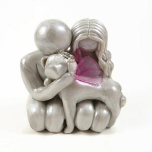 Custom Pet Memorial Sculpture: Angel Dog & Cat Keepsake