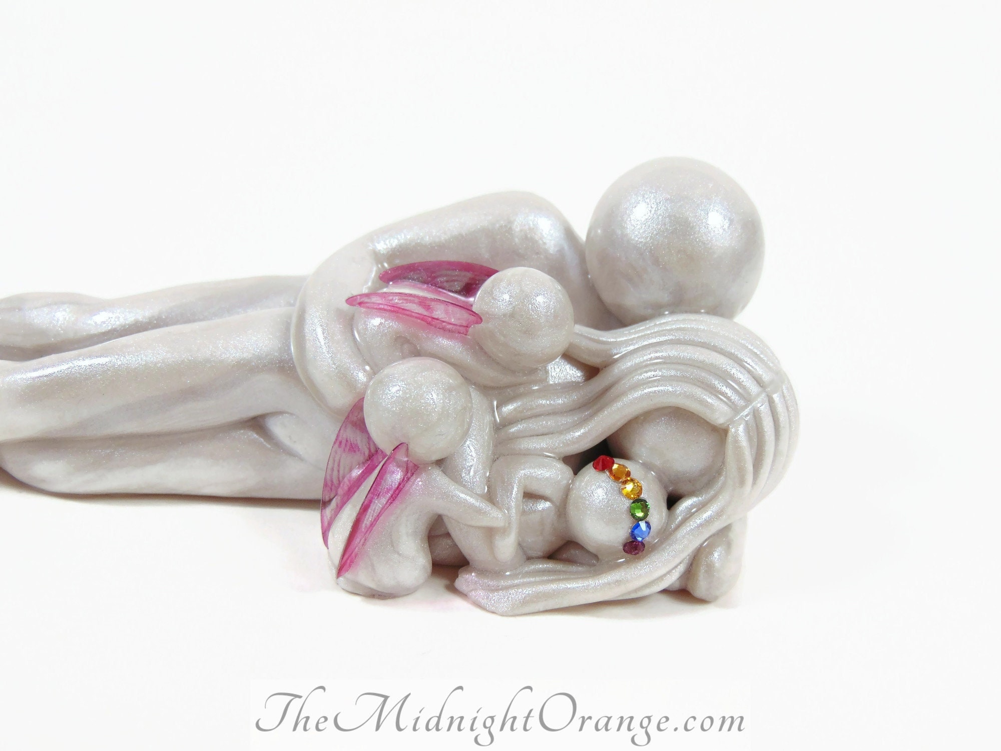 Rainbow Baby Blessing Sculpture: Handmade Clay Memorial - Etsy