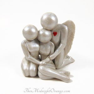Loss of Parent, Sibling, Adult Child, or other loved one, memorial clay artwork bereavement gift made to order you choose genders Do not add hair