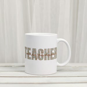 Personalized Teacher Mug, Gift Mug For Teacher, Custom Teacher Mug, Thank You Teacher Mug, Customized Name Teacher Mug, Best Teacher Gifts