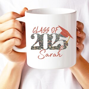 Personalized Graduation Mug, Class Of 2025, Custom Graduation, Graduation Gift, Custom Name Grad Mug, Graduation Present, Customizable Mug