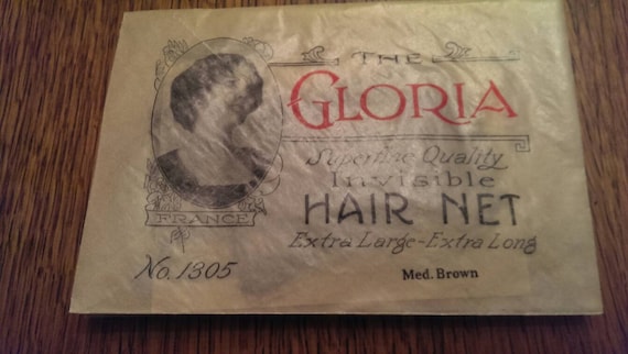 Antique Gloria Medium Brown Hair Net Extra Long E… - image 1