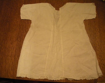 Antique Baby Baptism or Christening  Dress with Lovely Detailed White on White Stitching