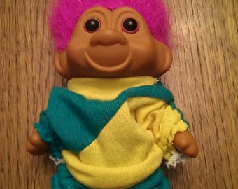 Vintage TNT Troll Doll Pink Hair/Workout Clothes