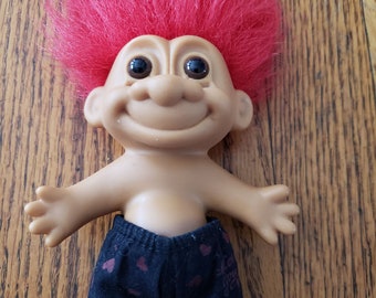 Vintage Russ Valentine Heart Love Troll Doll