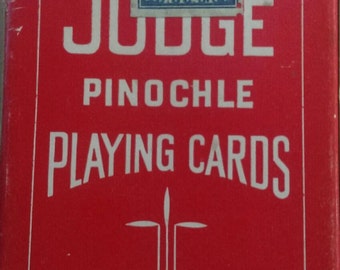 Deck of Vintage Judge Pinochle Playing Cards  with Tax Stamp