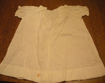 Antique Baby Baptism or Christening  Dress with Lovely Detailed White on White Stitching May be a Slip