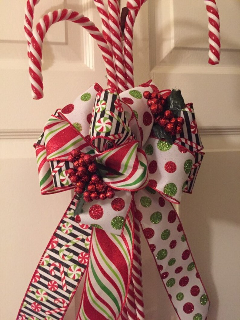 Candy cane door decor Etsy