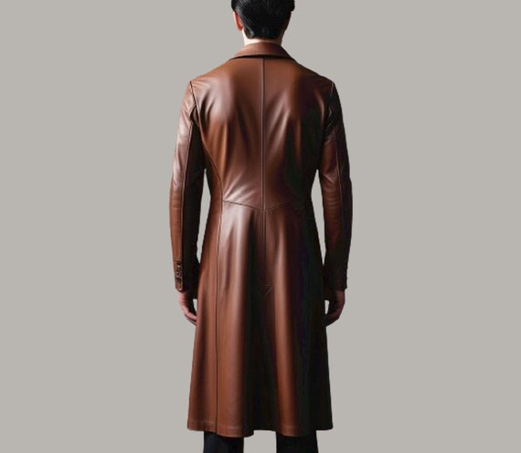 LOEWE ブラウンレザー ロングコート ブラウン レザー ロングコート LOEWE ブラウンレザー ロングコート