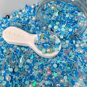 FAKE Blauhai, Ozean Polymer Clay Sprinkle Mix (NICHT ESSBAR) D43-03