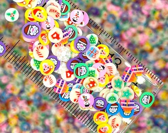 FAKE Weihnachtskreise Polymer Clay Sprinkle Mix (NICHT ESSBAR) W23-16