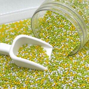 FALSO 2 MM Verde/Amarelo Temático Pérola Mix (NÃO COMESTÍVEL) D5-13