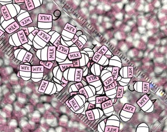 5 MM Rosa Milchpackung Polymer Clay Sprinkle (NICHT ESSBAR) D20-02