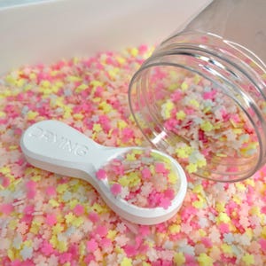 NEP 5 MM mix pastel sakura, bloemen polymeerklei hagelslag (NIET EETBAAR) D29-13