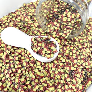 FAKE 5 MM / 10 MM rote Pommes, Lebensmittel Polymer Clay Streusel (NICHT ESSBAR) D32-26