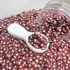 NEP 5 MM rood hart met spraakpolymeerklei (NIET EETBAAR) D30-33