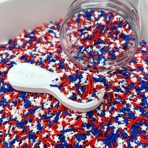 5MM Fourth of July Stars, usa Polymer Clay Sprinkle (NOT EDIBLE) D15-27