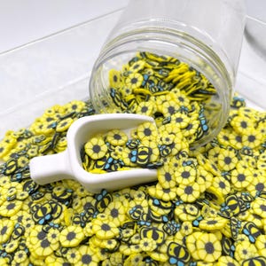 FAKE Sonnenblume Biene, Tierisches Blumenmuster Polymer Clay Sprinkle Mix (NICHT ESSBAR) D5-29