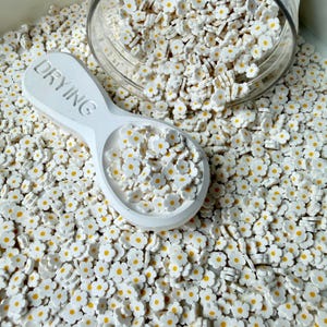 5MM White Flower Polymer Clay Sprinkle Pieces (NOT EDIBLE) D53-17