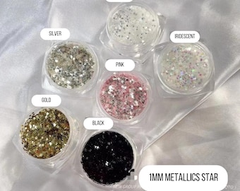 1MM Metallic Star Glitter Confetti (3G Jar)