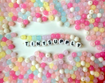 6MM Pastel Jelly Colored Round Acrylic Beads