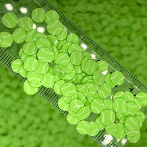 FAKE 5 MM Tennisball Polymer Clay Sprinkle (NICHT ESSBAR) D6-11