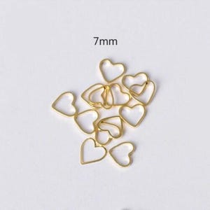 7 mm ouro em forma de coração mini moldura aberta