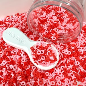 FAUX 5 MM lettres xoxo, Saint-Valentin Argile polymère (PAS COMESTIBLE) D26-22