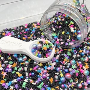 FAKE Gradient Pearl w/Rainbow Color Star Sprinkle Mix (NOT EDIBLE) D4-01