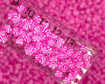 5 MM Rosa Fisch, Tier Polymer Clay Sprinkle (NICHT ESSBAR) D35-10
