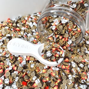 S'mores Campfire Themed, Food Polymer Clay Sprinkle Mix (NOT EDIBLE) D46-08