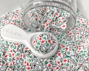 FAKE 5MM/10MM Mix Mahjong Tile, Games Polymer Clay Sprinkle (NOT EDIBLE) D40-17