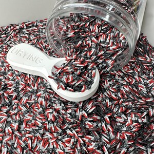 Blutiges Messer, Halloween Messer, Polymer Clay Sprinkle (NICHT ESSBAR,5 MM/10 MM) D2-17