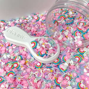 FAKE Einhorn Traum, tierische Ton Polymer Clay Streusel Mix (NICHT ESSBAR) D4-09
