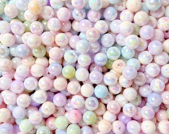 6MM/8MM/10MM AB Iridescent Mermaid Pastel Acrylic Beads