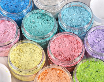 Macaron Pastel Colored Chunky Hexagon Sparkle Glitter Mix (20G Jar)
