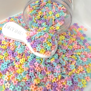 FAKE Retro Pastell Daisy Blume, Floral Polymer Sprinkle (NICHT ESSBAR) D45-26