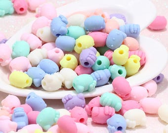 BULK 14MM Kitty with Bow Acrylic Bead (Available in Matte or Shiny)