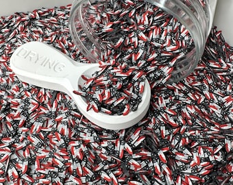 FAKE Bloody Knife, Halloween Polymer Clay Sprinkle (NOT EDIBLE,5MM/10MM) D2-17