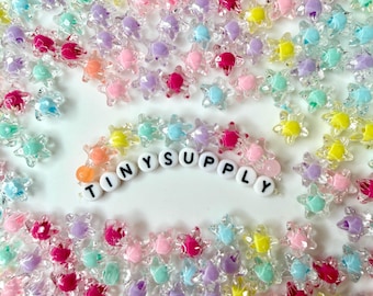 12MM AB Transparent Acrylic Star Beads