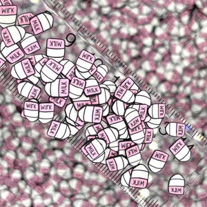 FALSO 5 MM Caixa de Leite Rosa Polímero Argila Granulada (NÃO COMESTÍVEL) D20-02