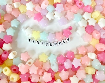 Chunky 14MM Pastel Jelly Puffy Star Acrylic Spacer Beads